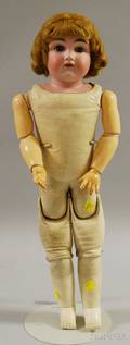 Kestner Bisque Shoulderhead Doll with Kid Body
