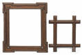 Two carved tramp art frames