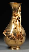 Tall Gilded Vase