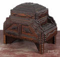 Tramp art carved dresser box