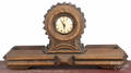 Tramp art carved mantel clock