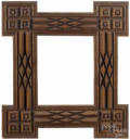 Tramp art carved frame