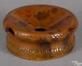 Small Pennsylvania redware spittoon 19th c