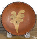 Miniature Pennsylvania redware pie plate 19th c