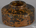 Pennsylvania redware inkwell 19th c