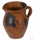 Pennsylvania redware cream pitcher 19th c