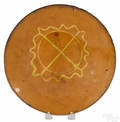 Huntington Long Island redware charger 19th c