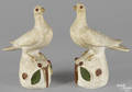 Pair of Pennsylvania chalkware dove banks 19th c