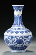 Blue and White Bottle Vase