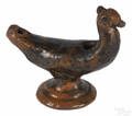 Pennsylvania redware figural bird whistle early 19th c