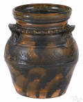 Pennsylvania redware jar 19th c