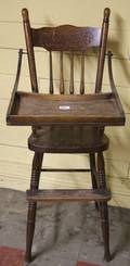 Oak high chair