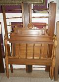 Late Victorian maple childs bed