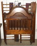 Victorian walnut childs bed