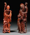Pair of Boxwood Carvings