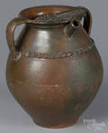 Large Continental redware harvest jug