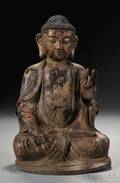Polychrome Bronze Buddha