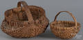 Two split oak baskets