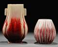 Two Flambe Vases
