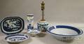 Six Chinese Export Blue and White Decorated Porcelain Items