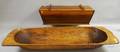 Large Hewn Pine Trencher and a Poplar Dovetailconstructed Covered Dough Box