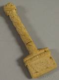 Sailors Ropetwistand Knotcarved Whalebone Implement