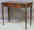 Late Federal Mahogany and Mahogany Veneer Swellfront Card Table