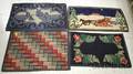 Four Assorted Small Hooked Rugs