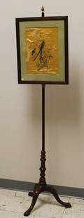Chippendale Mahogany Pole Screen