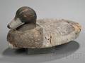 Carved and Painted Wood and Cork Bluebill Decoy