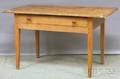 Maple Breadboardtop Birch Tavern Table with Drawer