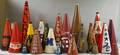 Collection of Vintage Polychrome Paintdecorated Cheering Megaphones