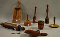 Nine Carved and Turned Wooden Kitchen Implements