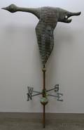 Patinated Molded Copper Flying Goose Weather Vane