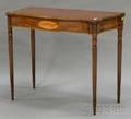 Federalstyle Inlaid Mahogany Swellfront Card Table