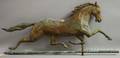 Cast Iron and Molded Copper Fullbody Running Horse Weather Vane