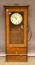 Oak Simplex Time Recorder Company Clock