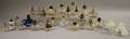 Twentyfive Small Colorless Molded Glass Fluid Mostly Hand Lamps