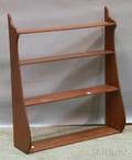 Mahogany Fourtier Whaleend Wall Shelf