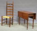 Federal Pine Dropleaf Table and a Maple Ladderback Side Chair