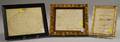 Three Small Framed 19th Century Ink on Paper Calligraphic Works