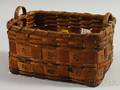 Small Rectangular Stampdecorated Splint Basket