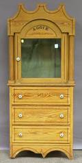 Childs Grained and Paintdecorated Aggie Wooden Cupboard