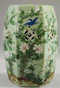 Chinese Export Celadon Glazed Porcelain Garden Seat