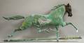 Cast Iron and Patinated Molded Copper Fullbody Running Horse Weather Vane
