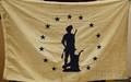 Machinestitched Cotton Applique Minuteman and ThirteenStar Flag