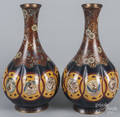 Pair of Chinese cloisonn bottle vases