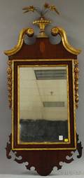 Federalstyle Parcelgilt Inlaid Mahogany Mirror
