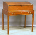 Federal Pine Lifttop Schoolmasters Desk on Frame with Drawer