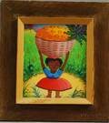 JeanRen Chry Haitian b 1928 Portrait of a Young Woman with Pineapple